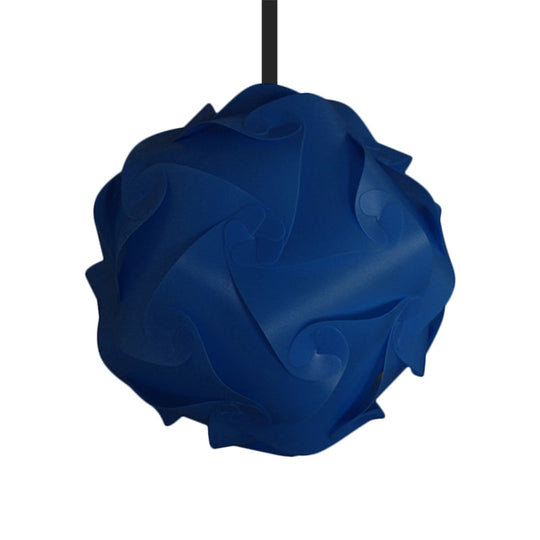 Contemporary Acrylic Globe Hanging Lamp Set - White/Red/Pink, 1-Light Pendant Light, 8"/9"/10" Dia (Pack of 2)