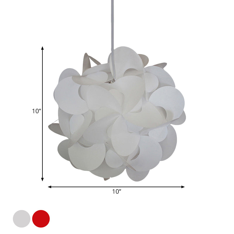 Plafonnier moderne en plastique avec moulin à vent - Rouge/blanc - 3 tailles - 1 luminaire