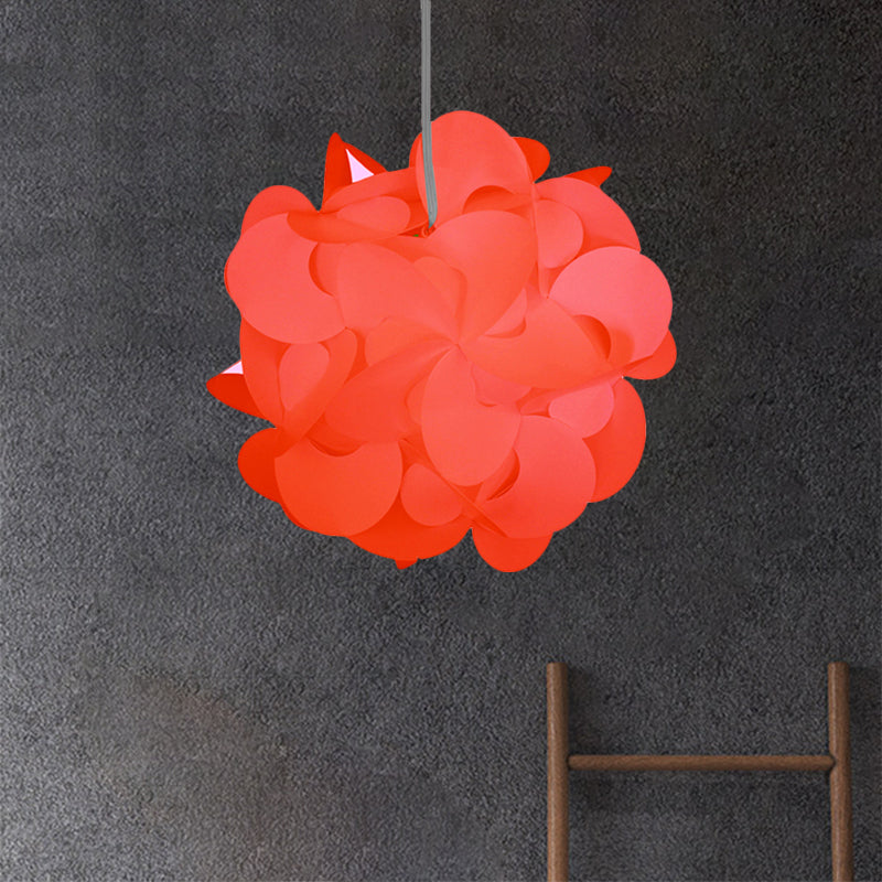 Plafonnier moderne en plastique avec moulin à vent - Rouge/blanc - 3 tailles - 1 luminaire