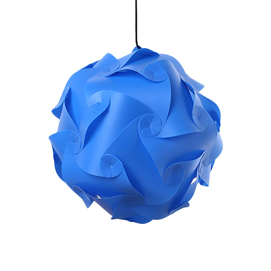 Study Room DIY Hanging Ceiling Light - Black/Red/Blue 1-Light Plastic Drop Pendant