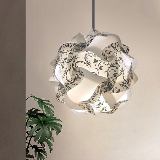 Study Room DIY Hanging Ceiling Light - Black/Red/Blue 1-Light Plastic Drop Pendant