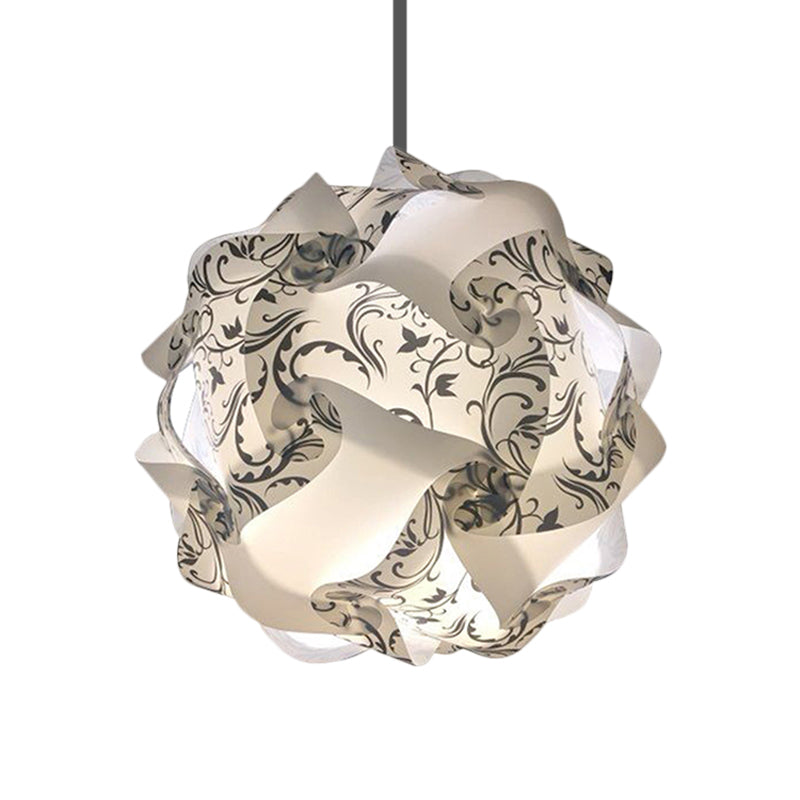 Study Room DIY Hanging Ceiling Light - Black/Red/Blue 1-Light Plastic Drop Pendant