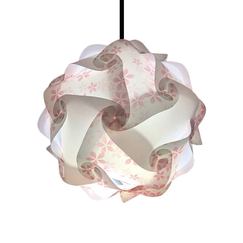 Study Room DIY Hanging Ceiling Light - Black/Red/Blue 1-Light Plastic Drop Pendant