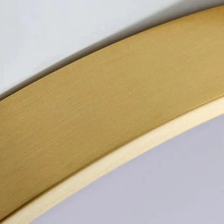 Plafonnier rond en bois et cuivre tricolore à LED du Nord