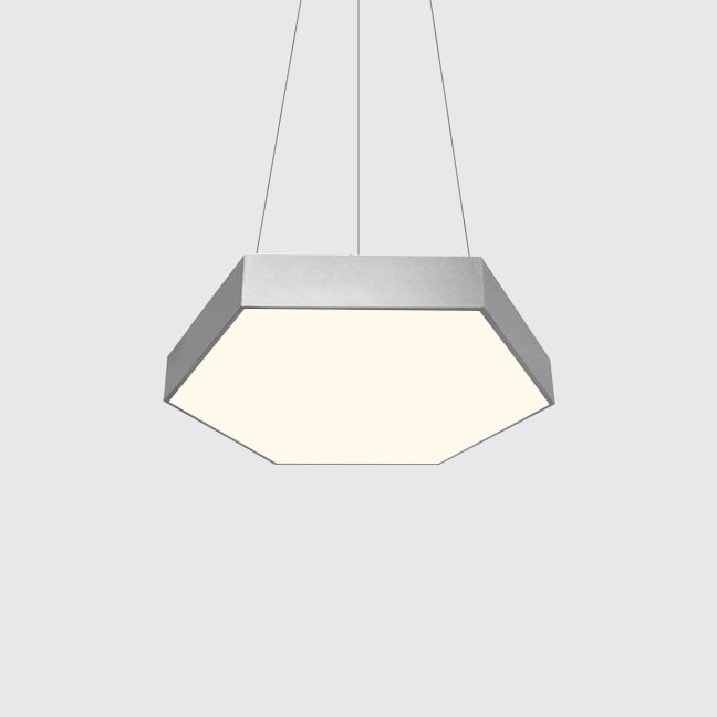 Contemporary LED Hexagon Pendant Lamp - Yellow/Silver/Purple, 12"/18"/23.5" Wide