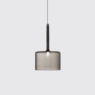 Sofia - Modernist 1-Light Grey/Red/Orange LED Pendant Light Fixture