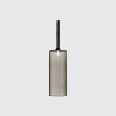 Sofia - Modernist 1-Light Grey/Red/Orange LED Pendant Light Fixture