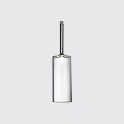 Sofia - Modernist 1-Light Grey/Red/Orange LED Pendant Light Fixture