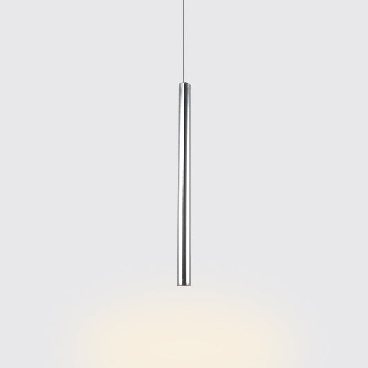Nordic Style Metal Ceiling Pendant Light - Slim Design in Silver/Red/Blue, 12"/19.5"/23.5" High - Warm/White Illumination