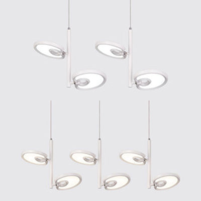 Elena - 2/4/6 2/4/6 Heads Leaf Suspended Pendant Light Modern Metal Black/White LED Hanging Light for Dining Room in Warm/White/Neutral Light