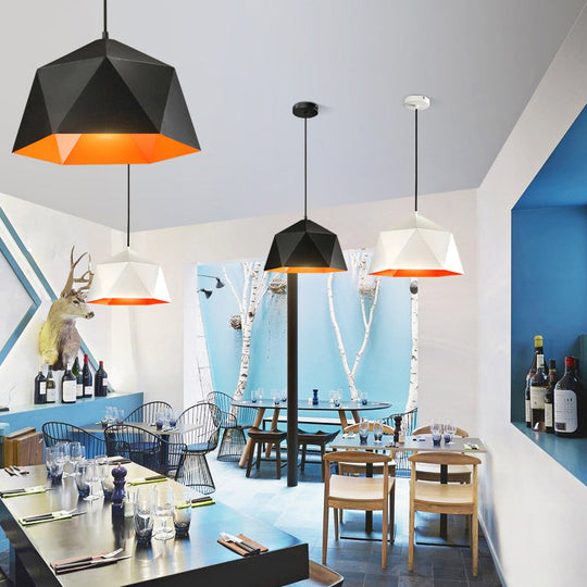 Modern Hanging Metal Bowl Light – Single Light Suspension for Library Bedroom