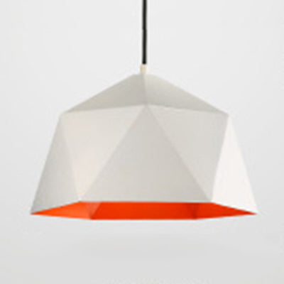 Contemporary Facet Bowl Pendant Light For Bedroom Or Library White / 10