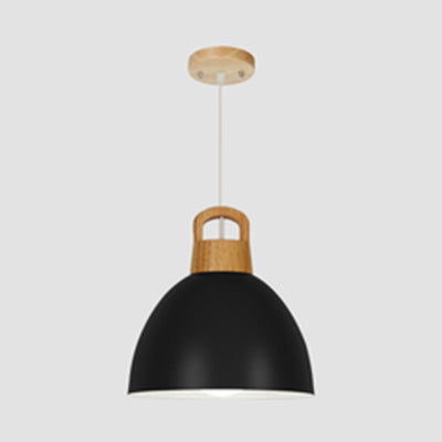 Aluminum Kitchen Corridor Pendant Light With Macaron Design - Enhanced Illumination 1 Bulb Black
