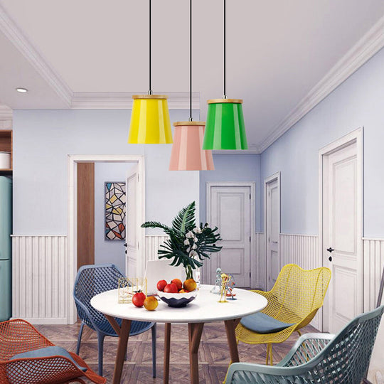 Modern Metallic Bucket Pendant Light for Kitchen and Dining Room
