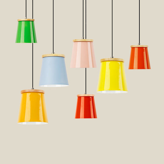 Modern Metallic Bucket Pendant Light for Kitchen and Dining Room