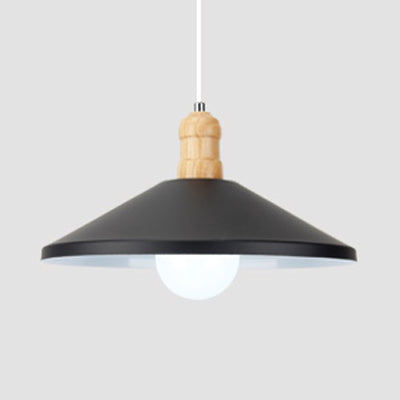 Contemporary Metal Coolie Pendant Light Ideal For Kitchen Or Dining Room Décor Black