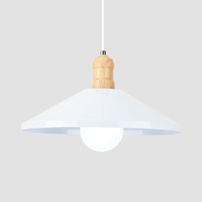 Contemporary Metal Coolie Pendant Light Ideal For Kitchen Or Dining Room Décor White