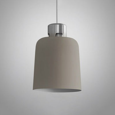 Simple Gray Bucket Shade Pendant Lamp: 9"/10"/11.5"/14" Wide Ceiling Light for Dining Room with One Bulb