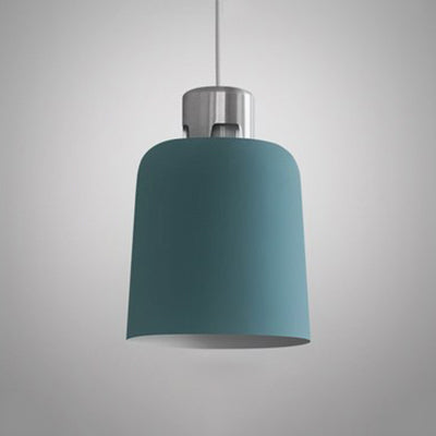 Blue/Green/Pink Nordic Pendant Light w/ Metal Bucket Shade - Perfect for Restaurant & Dining Room