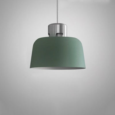 Blue/Green/Pink Nordic Pendant Light w/ Metal Bucket Shade - Perfect for Restaurant & Dining Room