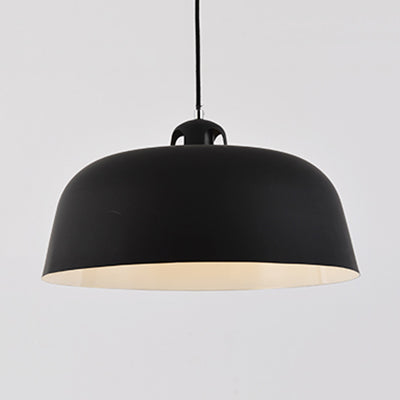 Nordic Monochrome Pendant Lamp - Porch Study Room Barn Hanging Light 10/14 Inch Wide Single-Light