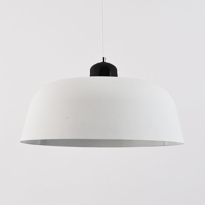 Nordic Monochrome Pendant Lamp - Porch Study Room Barn Hanging Light 10/14 Inch Wide Single-Light