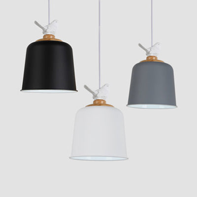 Modern Bird Aluminum Pendant Light with Empire Shade - Perfect for Porch