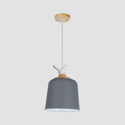 Modern Bird Aluminum Pendant Light with Empire Shade - Perfect for Porch
