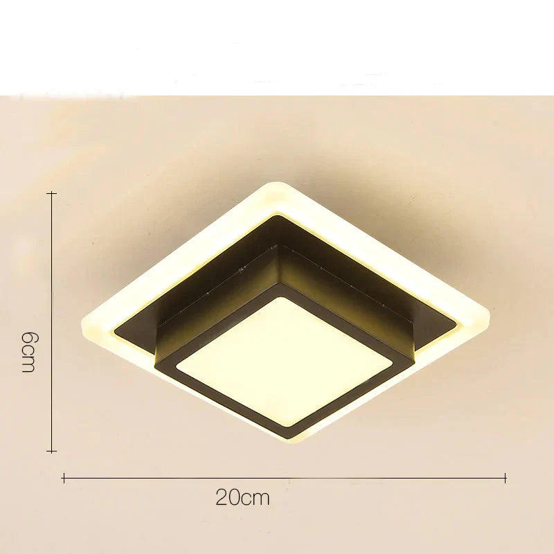 Plafonniers LED modernes en acrylique pour couloir, entrée de la maison, lampe Plafonnier Luminaria Lamparas De Techo, blanc, noir, peint