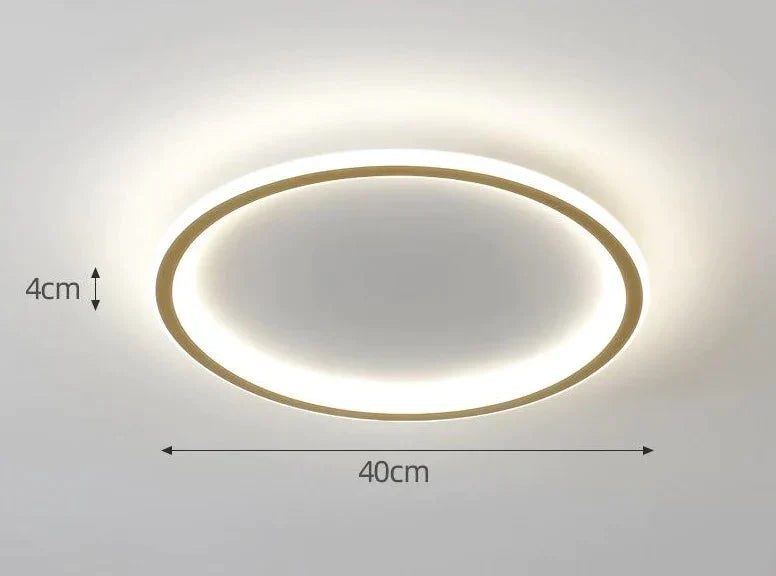 Nouveau plafonnier simple à LED en cuivre pour chambre à coucher