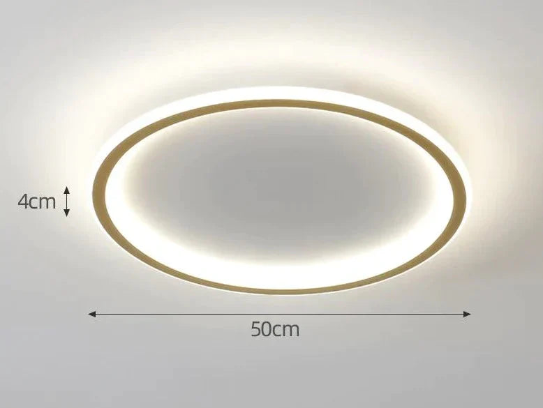 Nouveau plafonnier simple à LED en cuivre pour chambre à coucher
