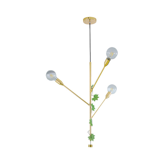 Modern Metal Pendant Lamp - Branch Design With 3/6 Lights In Gold/Rose Gold Cluster Perfect For