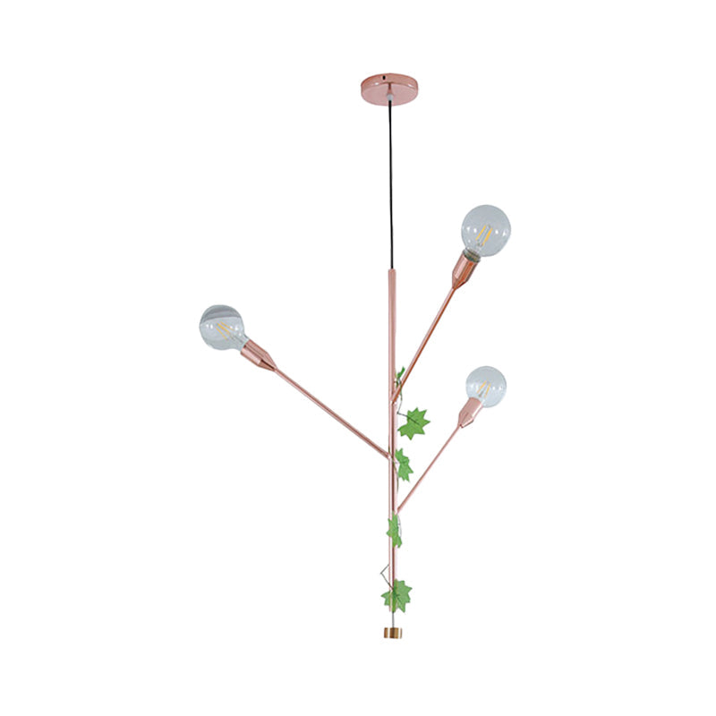 Modern Metal Branch Pendant Lamp - 3/6 Lights - Gold/Rose Gold - Ideal for Dining Room