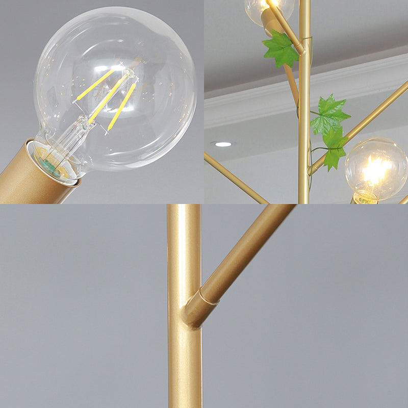 Modern Metal Pendant Lamp - Branch Design With 3/6 Lights In Gold/Rose Gold Cluster Perfect For