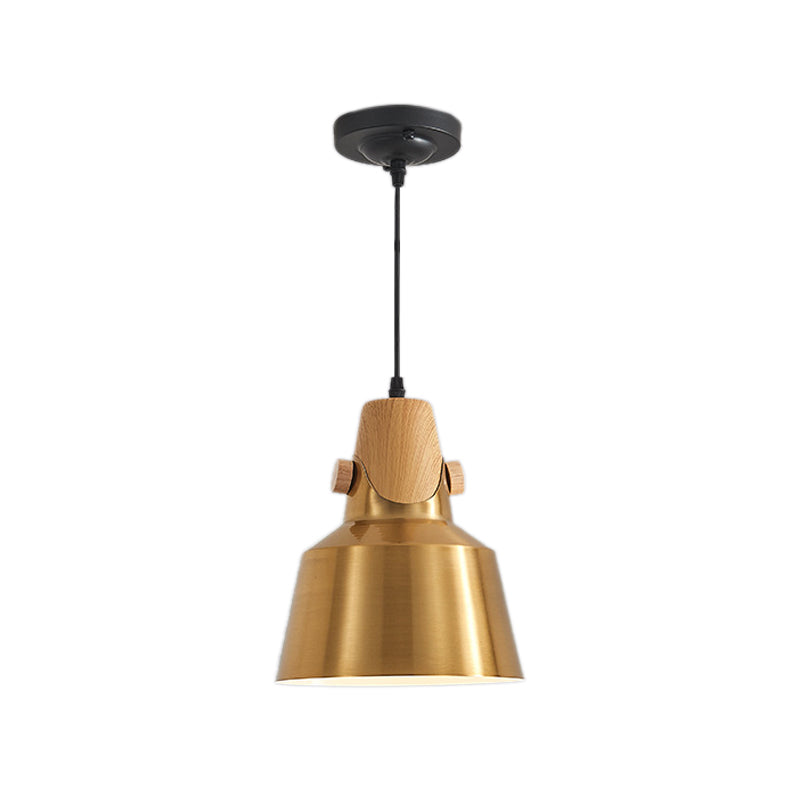 Modern Dome Metal Pendant Lighting - 1-Light Brass Hanging Lamp for Restaurant - 8.5"/14" Wide