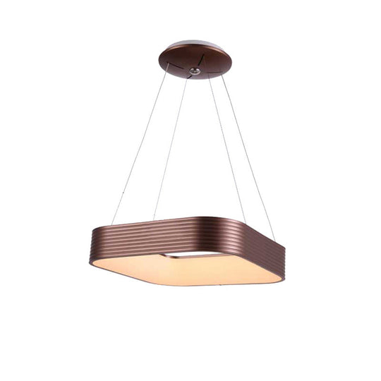 Modern Square Rose Gold Led Ceiling Light - 18/23.5 Wide