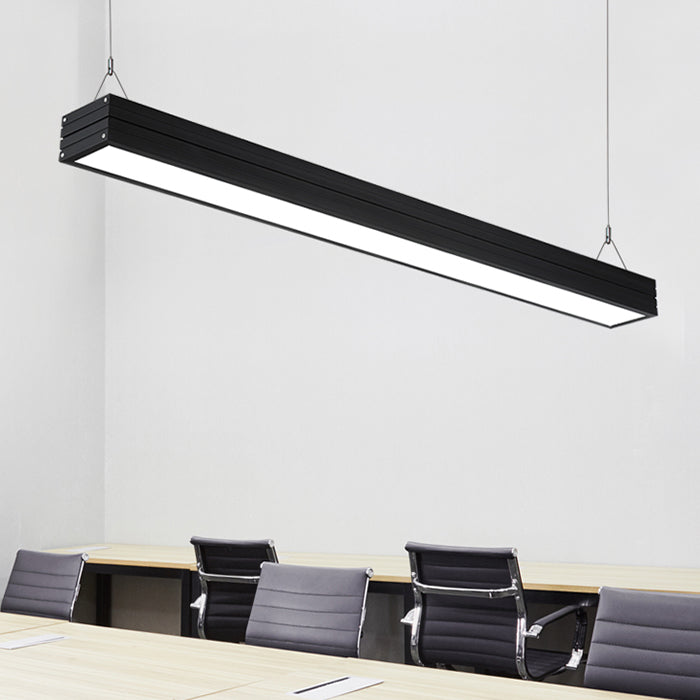 Contemporary Metal Led Pendant Ceiling Light - White/Silver/Black Ridged Case With Suspension Lamp