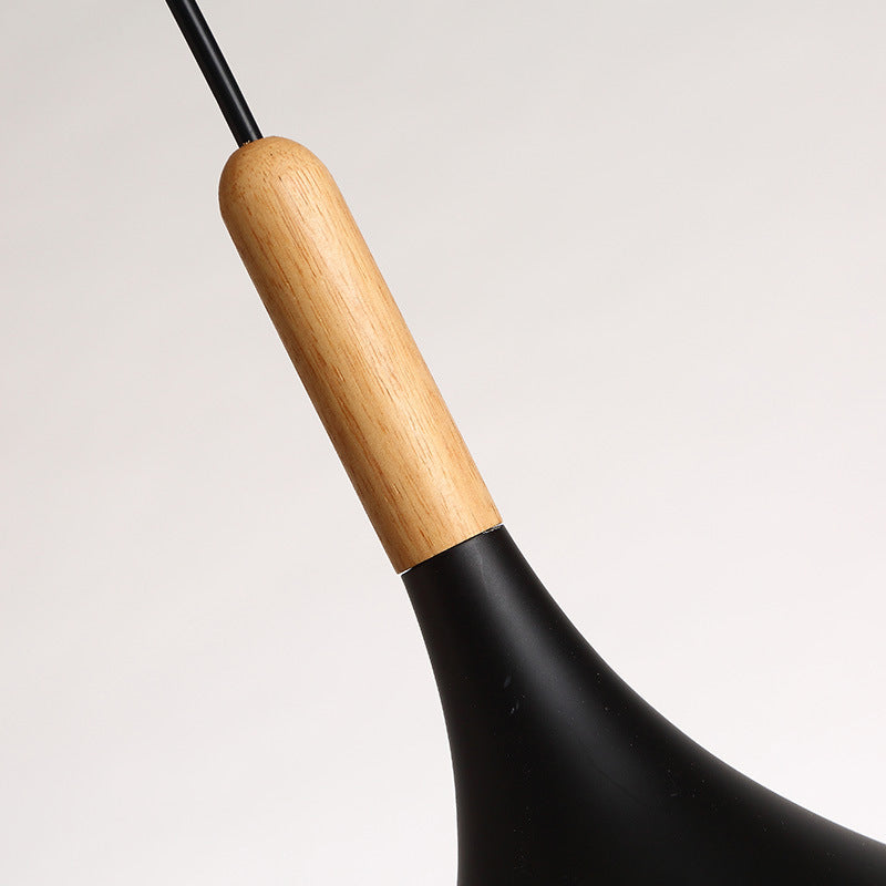 Lampe suspendue en forme de dôme métallique - Style simple, 1 tête, noir/blanc - Idéale pour les salles à manger - Disponible en largeur de 12,5" et 16,5"