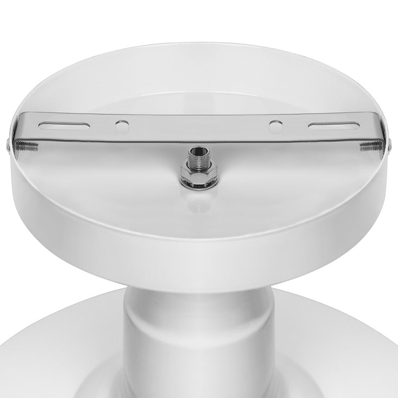 Vintage Iron Barn Dining Room Ceiling Light Fixture - 1 Light, Black/White Semi Flush - 10", 14", or 18" Diameter