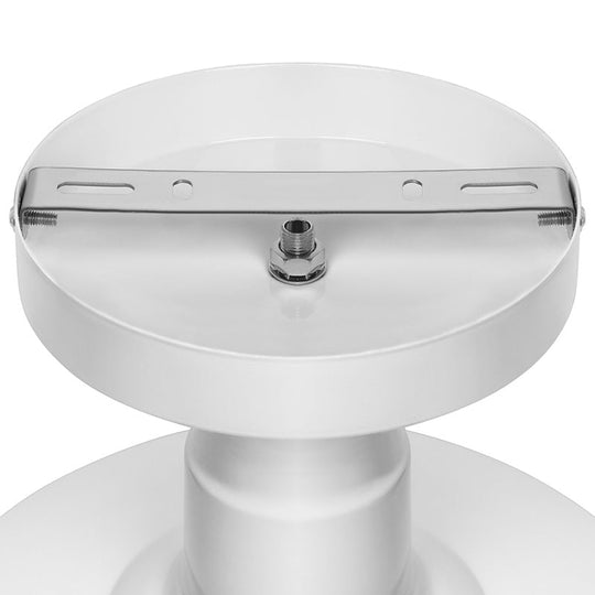 Vintage Iron Barn Dining Room Ceiling Light Fixture - 1 Light, Black/White Semi Flush - 10", 14", or 18" Diameter