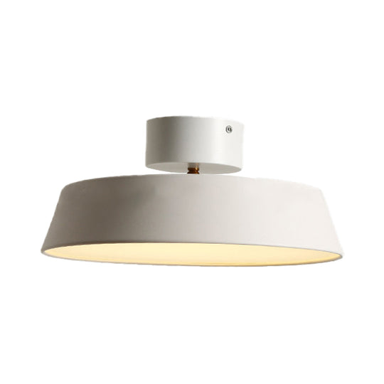 Modern Barn Semi Mount Lighting: Rotatable Ceiling Light Fixture with White/Green Acrylic Diffuser