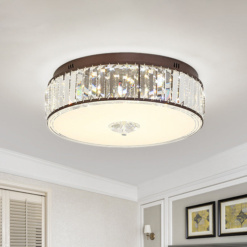 Contemporary Clear Crystal LED Flush Mount Ceiling Lamp - 19.5"/23.5" Wide
