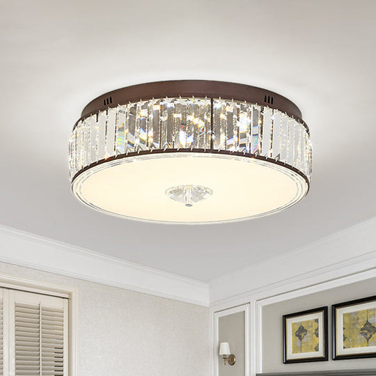 Contemporary Clear Crystal LED Flush Mount Ceiling Lamp - 19.5"/23.5" Wide