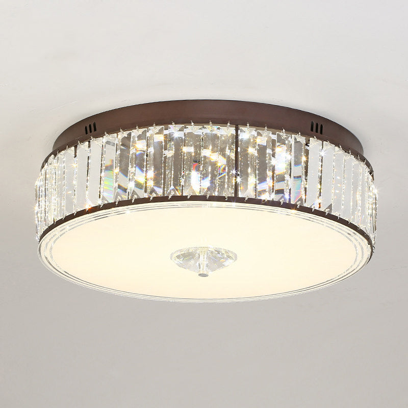 Contemporary Clear Crystal LED Flush Mount Ceiling Lamp - 19.5"/23.5" Wide