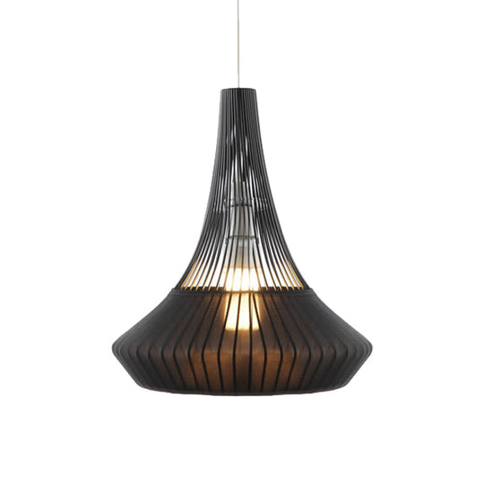 Modern Cone Shade Pendant Light - Black/Pink/Blue Fabric Hangs Beautifully in Living Room