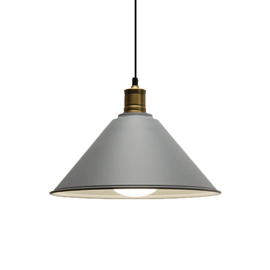 Suspension de plafond conique en métal moderniste - Orange/jaune, largeur 12"/14"