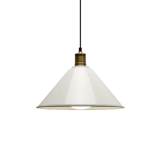 Modern Conical Metal Ceiling Pendant Light In Orange And Yellow/Yellow - 12/14 Width