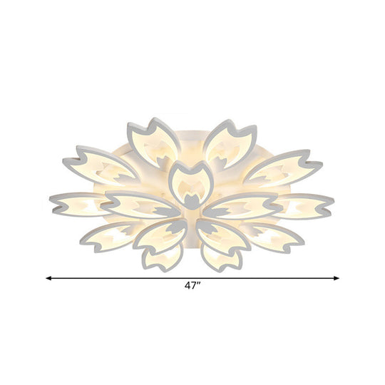 Contemporary Led Ceiling Light With Acrylic Buds - Warm/White/Natural Options 3/5/9-Head Flush Mount