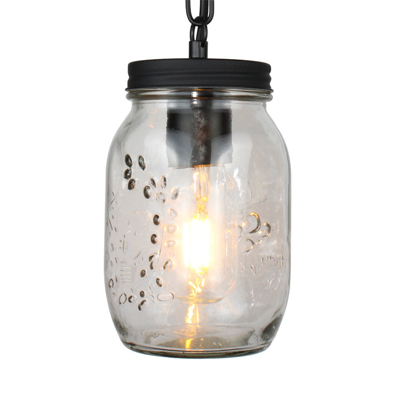 Classic Mason Jar Hanging Ceiling Light Pendant Lighting In Black Pendant Light