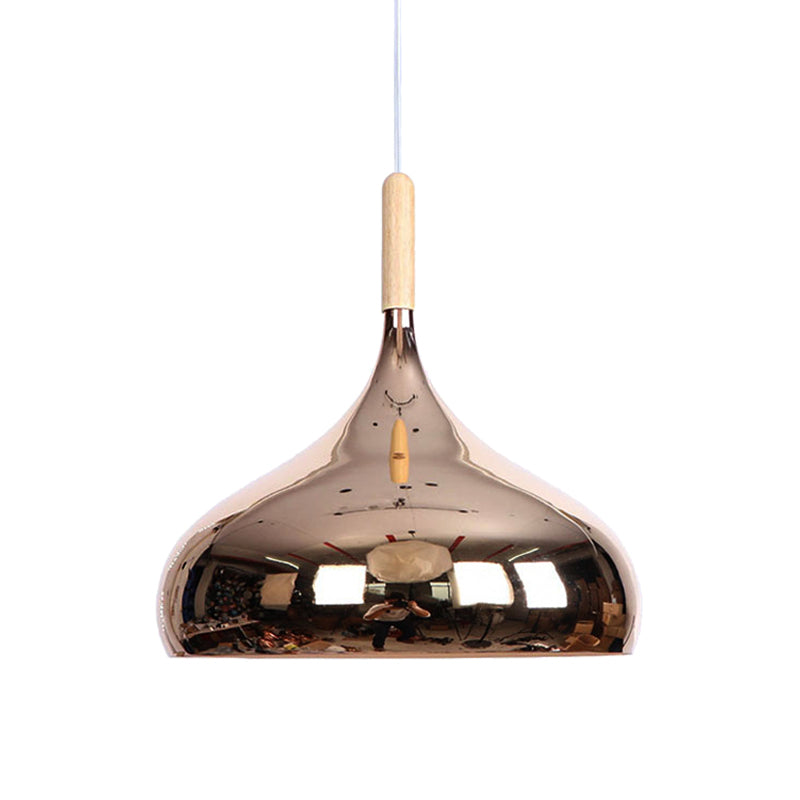 Modernist Pendant Lighting: Stylish Chrome/Gold/Rose Gold Metallic Suspended Light for Dining Table